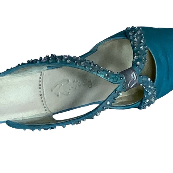 Vintage Miniature Collectible High Heel Shoe Retired LTD Edition 2000 Blue Teal - Picture 8 of 16